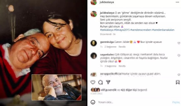 Jülide Alasya'dan Zeki Alasya paylaşımı...